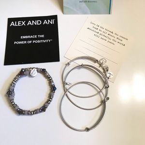 Alex and Ani set of 4 bracelets